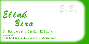 ellak biro business card